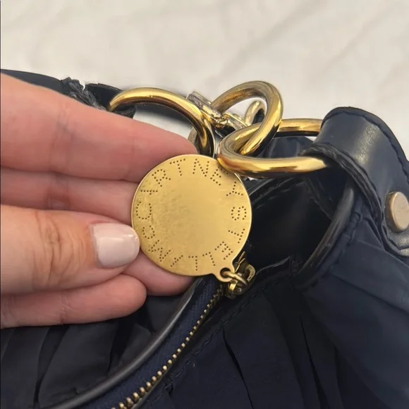 Stella McCartney Navy Nylon Pleated Women's Bag - Picture 6 of 16